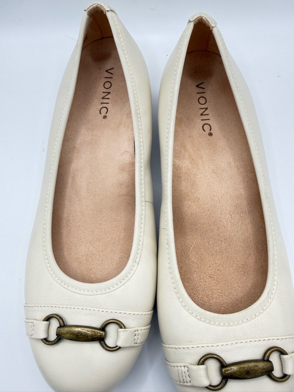 Vionic Delanie Women's Slip-On Flats Ivory Leather Women’s Size 9 - Picture 6 of 6